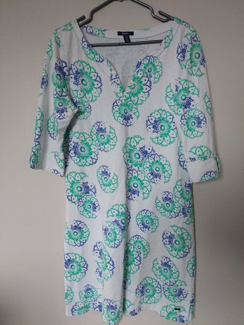 Hatley 3/4 Sleeve Ashley Dress Size L 100% Cotton Mandalas